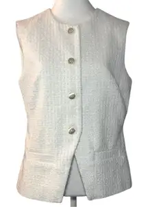 Nanette Lepore White Sleeveless Blouse MSRP $108.00