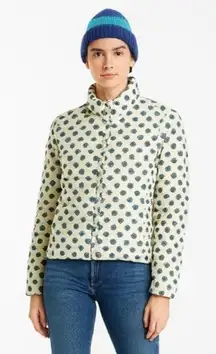 Tommy Hilfiger White Polka Dot Quilted Jacket With Front Pockets Size‎ XL