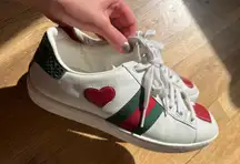 Gucci Shoes  Heart Ace Embroidered Sneakers