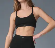 Alo Yoga Pointelle Sweater Be Mine Bra Bralette Black Small
