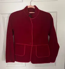 Talbots Women's Deep Red Wool Blazer