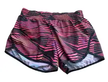 Danskin Now Women's‎ Athletic Running Shorts Size M Pink Black Geometric Print