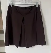 DKNY Pleated Mini Skirt in Brown