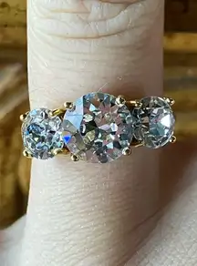 Swarovski Crystal Sterling Silver Ring Size 5.75