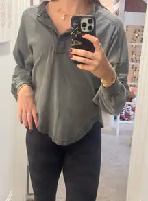 BDG Urban Outfitters Grey Button Up Long Sleeve
