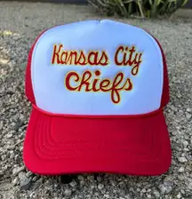 Kansas City Chiefs Red Embroideres Trucker Hat