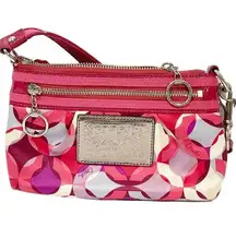 Coach  Pink Poppy Double Zip Small Shoulder Bag Y2K