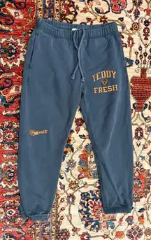 Teddy Fresh Joggers XS Graphic Sweatpants Bear Logo Relaxed Fit