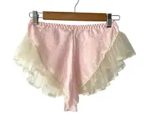 Vintage Keyloun Pink Ruffle Lace Set Tap Shorts and Top matching set