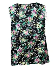 Laundry By Shelli Segal Womens Dress Size 12 Black Multi Floral Removable Straps