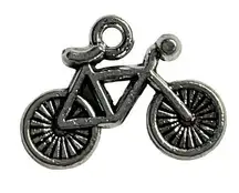 Bicycle Pendant Silver Tone Charm Bracelet Necklace Jewelry Craft Dangle