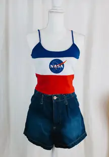 Multicolor Nasa Crop Top Size L