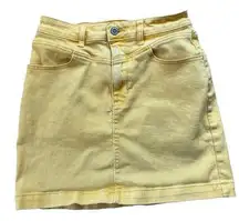 Hollister Sunny Yellow Denim Ultra High-Rise Skirt Size 3