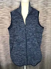 WOMAN WITHIN BLUE COZY VEST SIZE 14