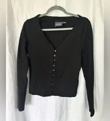 Maeve by Anthropologie Black button up cardigan