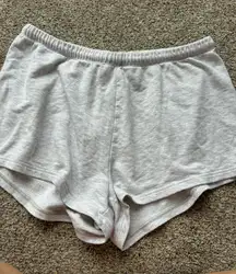 light grey aerie sweat shorts