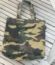 J.Crew  Camo rustic tote bag