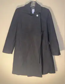 GAP Maternity Black Pea Coat Wool Blend XS