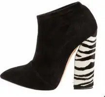 Casadei Calf Hair Animal Print Booties, New