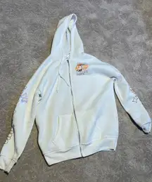 Orange Kiss Graphic zip up hoodie