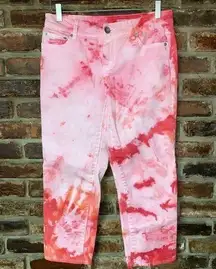 DKNY Custom Tie Dye Capri Denim Jeans Size 4