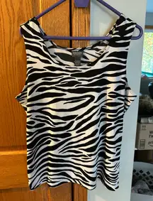 NWOT: Chico's Zebra Pattern Sleeveless Top