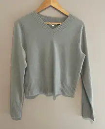 Vince Mint Green V-Neck Wool Cashmere Blend Sweater Size Medium