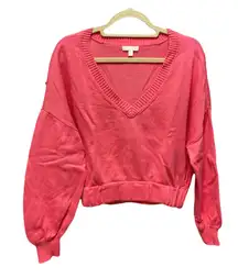 crop style sweater V-neck Size small