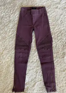 Maroon Textured Pants