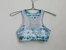 Soulcycle tie dye mesh high neck sports bra sz S