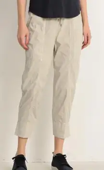 NWOT James Perse Cropped Utility Pant Small Beige Drawstring Waist Casual