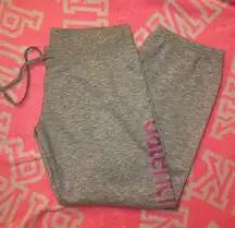 Heather Gray Planet Gold crop Sweatpants (medium JR)