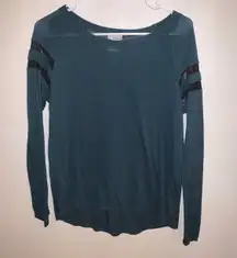 Dark green long sleeve top
