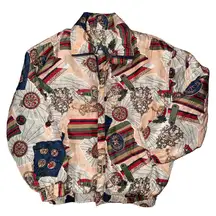 💖 Vintage Coaco Nautical Patterned Silk Jacket