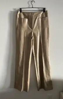 Prettylittlething Pebble Croc Faux Leather Front Pocket Wide Leg Pant 10 