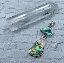 Abalone Shell Sterling Silver Pendant Boho