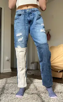 Cinched Custom-Made Reworked Mom Jeans