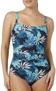 32 Degrees Cool Size XL Floral Ruching Detail One Piece Swimsuit. New With Tags