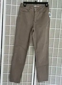 Old Navy NWT  O.G. Straight mid rise jeans in taupe size 2