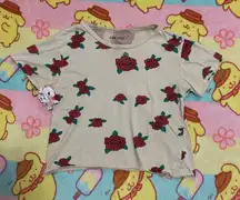 On fire rose crop top