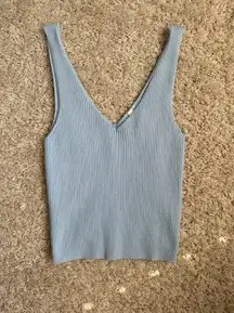 blue tank top