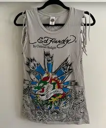 Ed Hardy  Shirt Dragon Jeweled T Shirt