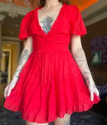 Red Baby Doll Dress
