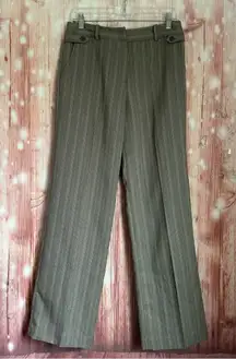 Dressbarn Mocha Brown Pinstripe Trouser Pants