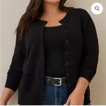 Torrid Sz 2 Black Button-Up Women's Sweater