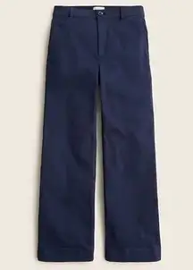 NWT J. Crew navy blue wide leg Chino Trouser Size 31P