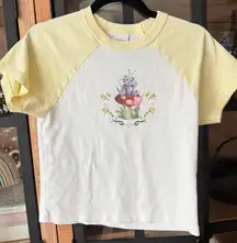 Teddy Fresh fairy bear baby tee mushroom cottagecore whimsy tshirt crewneck top