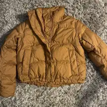 Wunder Puff Cropped Jacket Bold Beige Size 2