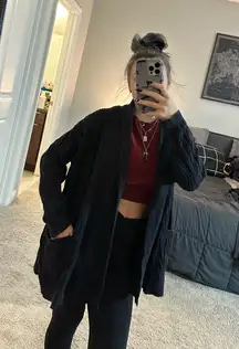 Black Cardigan Sweater