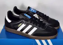 New women’s 6.5/men’s 5.5 (UK 5) Adidas Samba black white gum